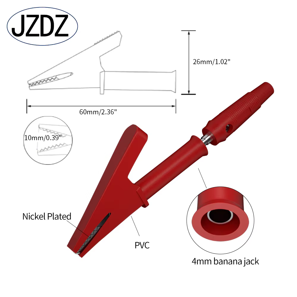 JZDZ Kit de fils de Test multimètre sondes de Test électriques numériques ensemble avec pinces croco