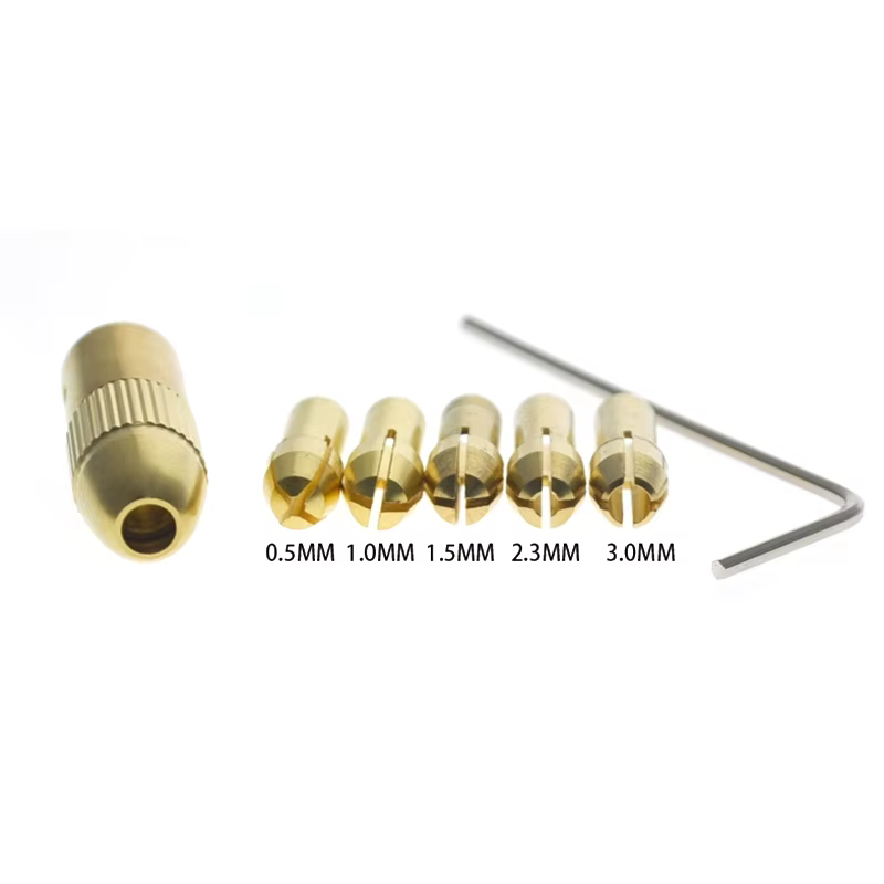 Micro perceuse auto-serrante, pince en cuivre et laiton, adaptateur de mandrin, dégagement rapide, a