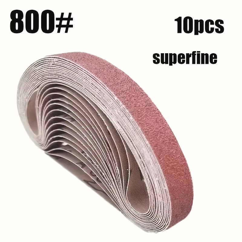 520x20mm 10 pièces 60/100/240/320/800 # Petite mini ponceuse à bande pour le meulage de l'acier inox