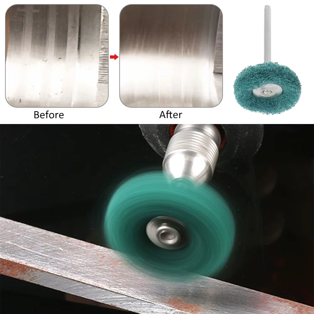 Mini foret en Nylon, brosse Abrasive, fil de polissage, roue de polissage, outil manuel rotatif Drem