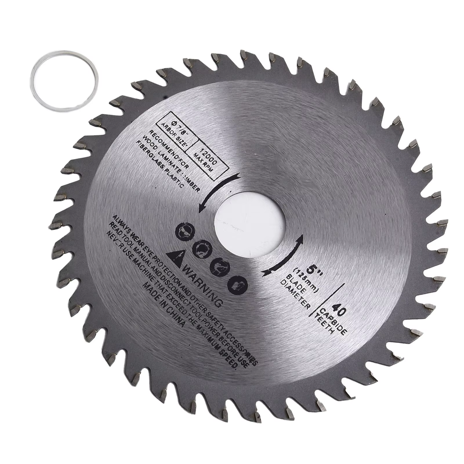 Disque de coupe de 5 pouces (125 mm), mini lame de scie circulaire pour bois, plastique, métal, outi