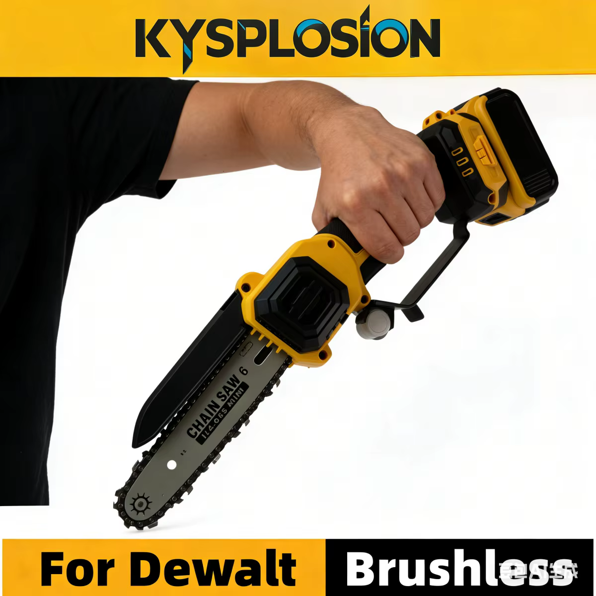 Pour DeWALT 18/20V batterie pouces tronçonneuse sans brosse scie à chaîne électrique sans fil coupe-