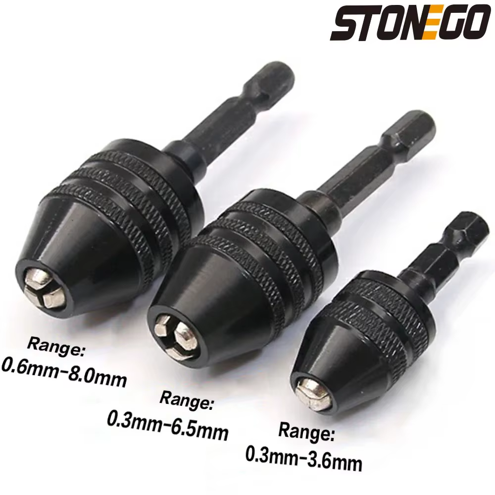 STONEGO – convertisseur de mandrin de perceuse sans clé, filetage 3/8 "- 24UNF, adaptateur à changem