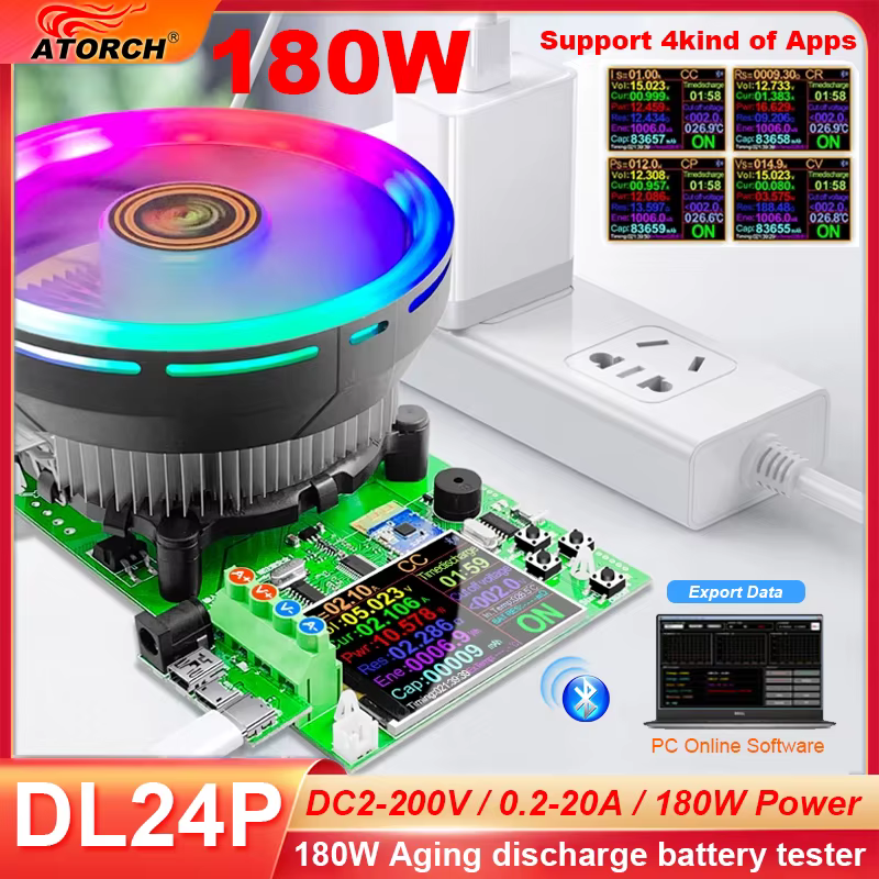 DL24/P couleur 2.4 "DC USB testeur charge électronique batterie au lithium capacité moniteur décharg