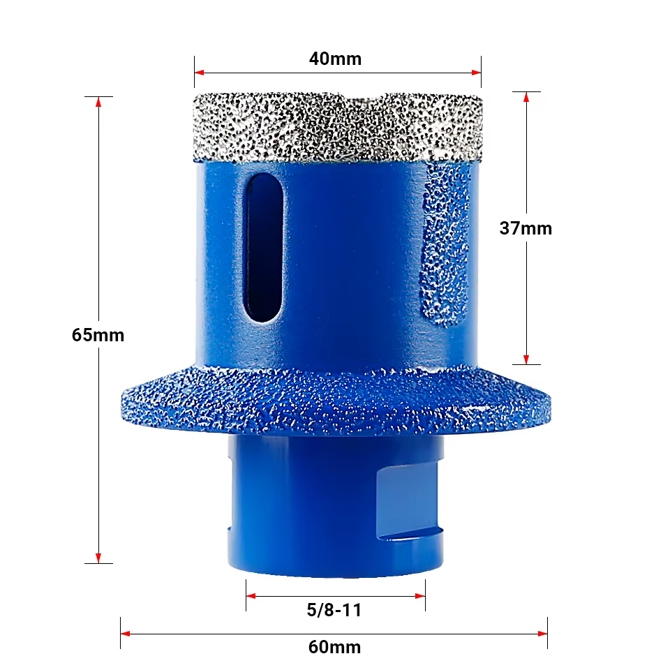 LOZLIN Foret diamanté à sec 5/8-11 pour carrelage céramique, scie cloche, forets pour granit et marb