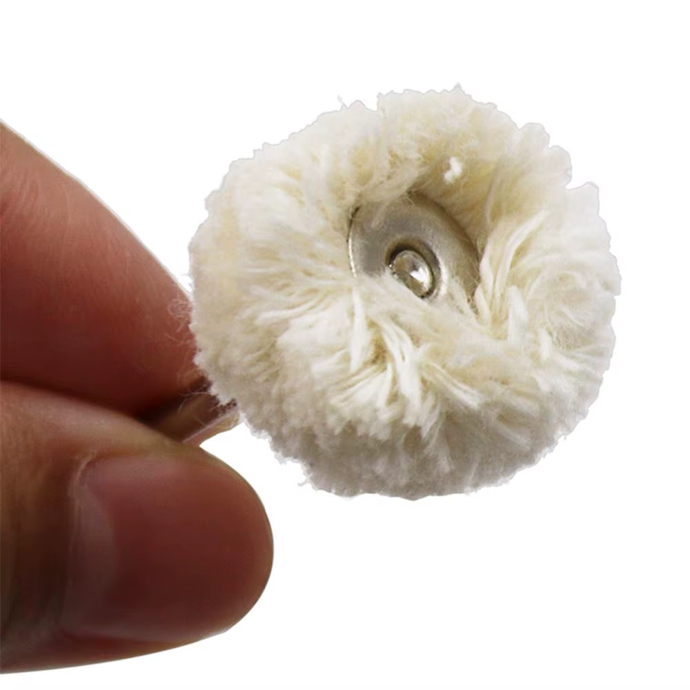 STONEGO 10 pièces tête de polissage de roue en laine avec tige de 3mm pour le polissage de bijoux mé