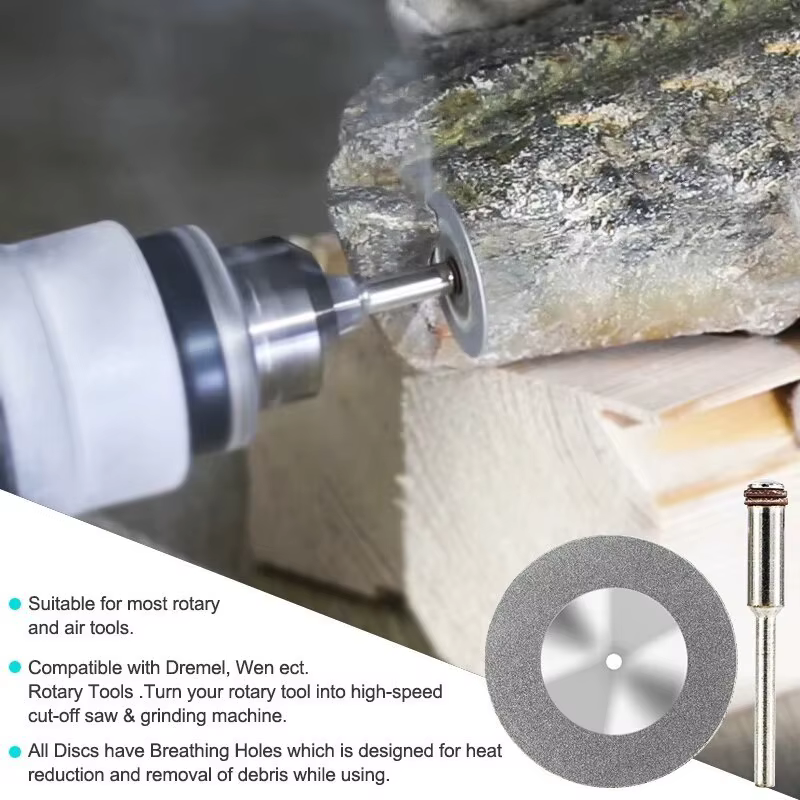 Lame de diamant, disque coupé, roue, scie circulaire, outil rotatif, Mini perceuse, bois, pierre, pl