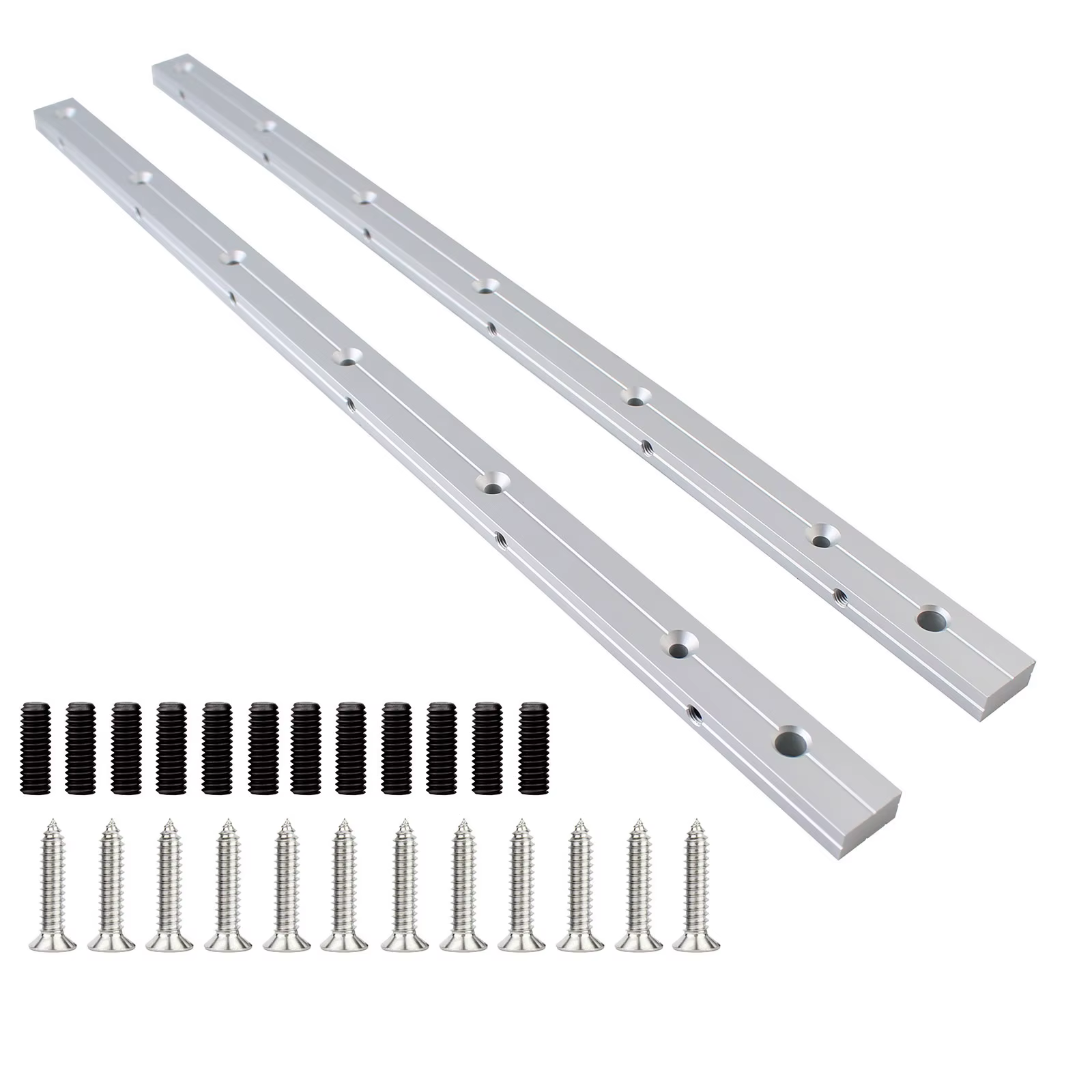 Barre d'onglet de traîneau transversale 2 pièces pour traîneau de scie de Table, 3/4 "x 3/8" avec tr