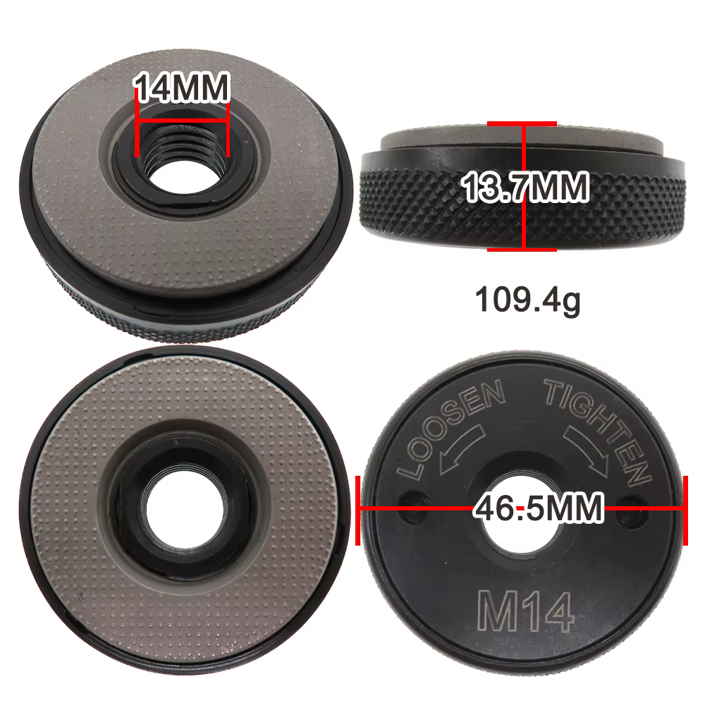 Écrou de verrouillage pour meuleuse d'angle M14, accessoire de fixation de plaque de bride de serrag