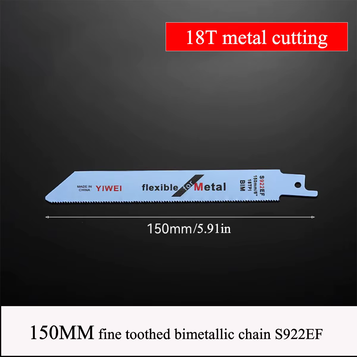 Lames de scie alternative pour coupe de métal robuste, lame de scie bimétallique 150/200/225mm pour 