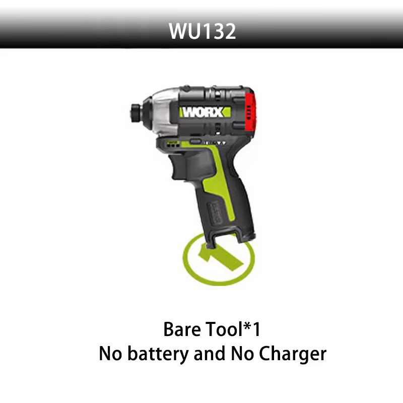 WORX tournevis à percussion sans fil WU132 140Nm 12V 3300 tr/min moteur sans brosse ajuster couple e
