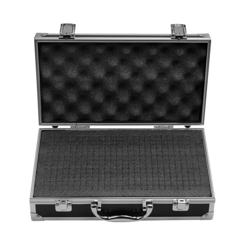 Boîte à outils portable en aluminium, mallette de rangement avec doublure en éponge, déterminer rési