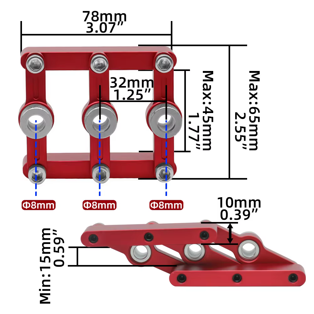 Guide de perçage de trou de menuiserie, gabarit de cheville à centrage automatique, travail de calcu