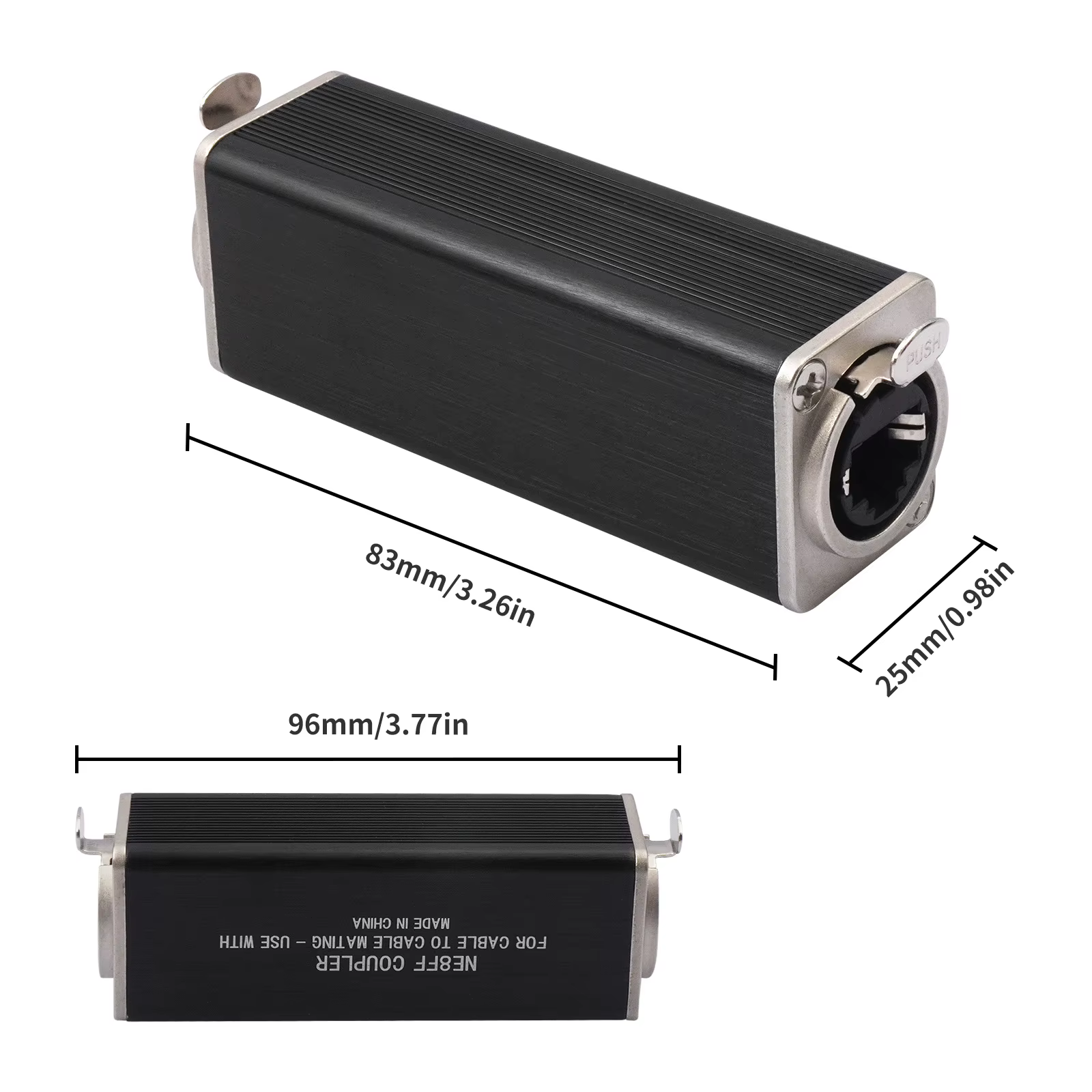 Connecteur d'extension de câble RJ45 femelle-femelle avec verrouillage et blindage, coupleurs réseau