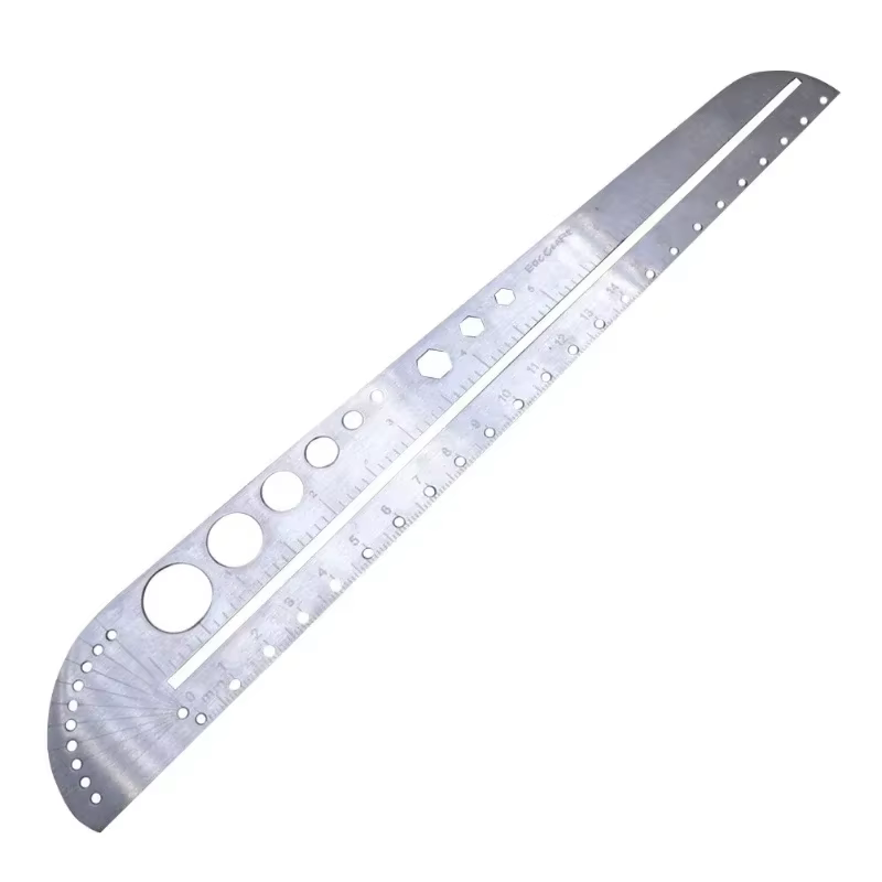 Règle d'angle multifonctionnelle en acier inoxydable, outil de mesure, fournitures scolaires Kawaii,