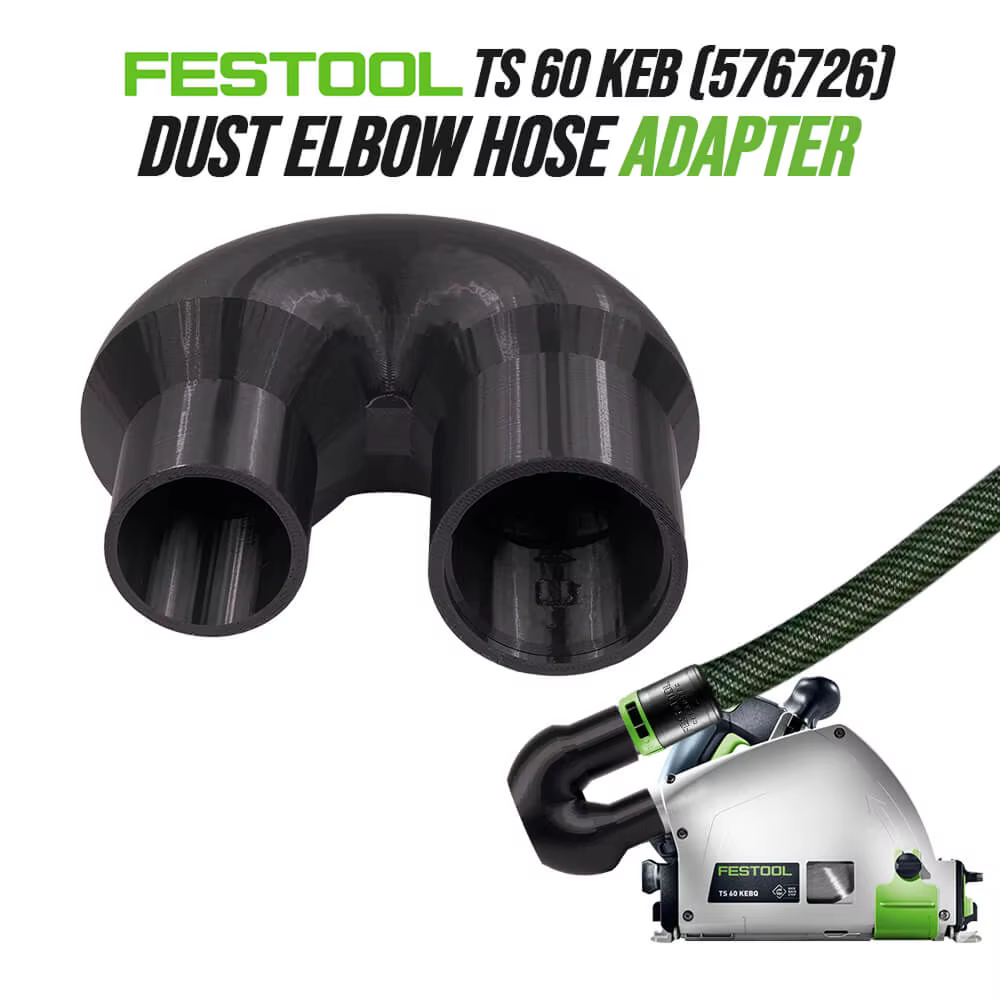 Adaptateur coudé pour scie plongeante Festool TS 60 KEB (576726), connecteur de tuyau d'extraction d