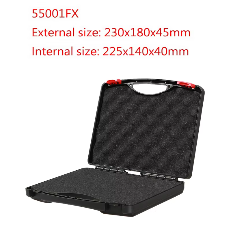 Valise à Outils Professionnelle en Plastique Portable avec Éponge, Équipement de Sécurité