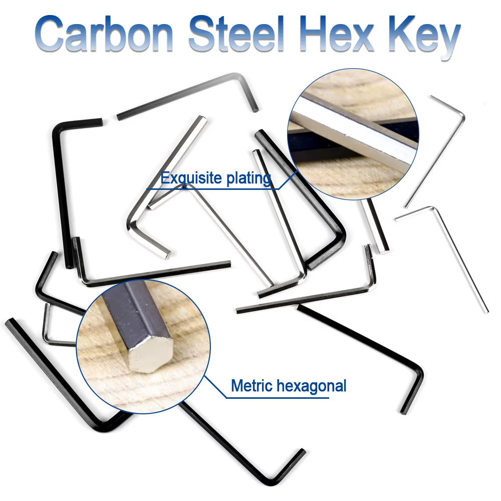 NINDEJIN – clé allen hexagonale en forme de L, 2 à 20 pièces, en acier au carbone, 0.9mm, 1.5mm, 2mm