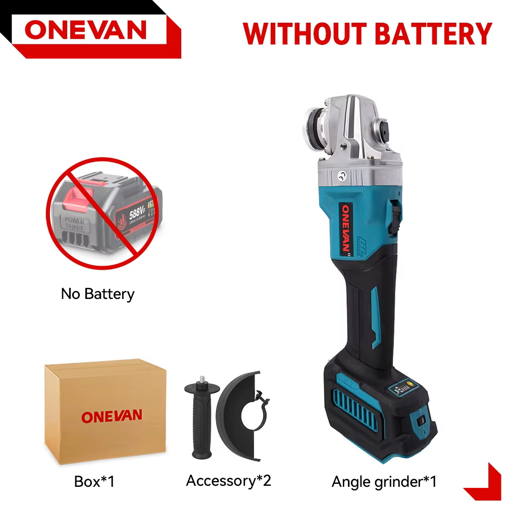 Makita – meuleuse d'angle électrique sans balais, 125MM, 6 vitesses, meulage sans fil, polissage du 