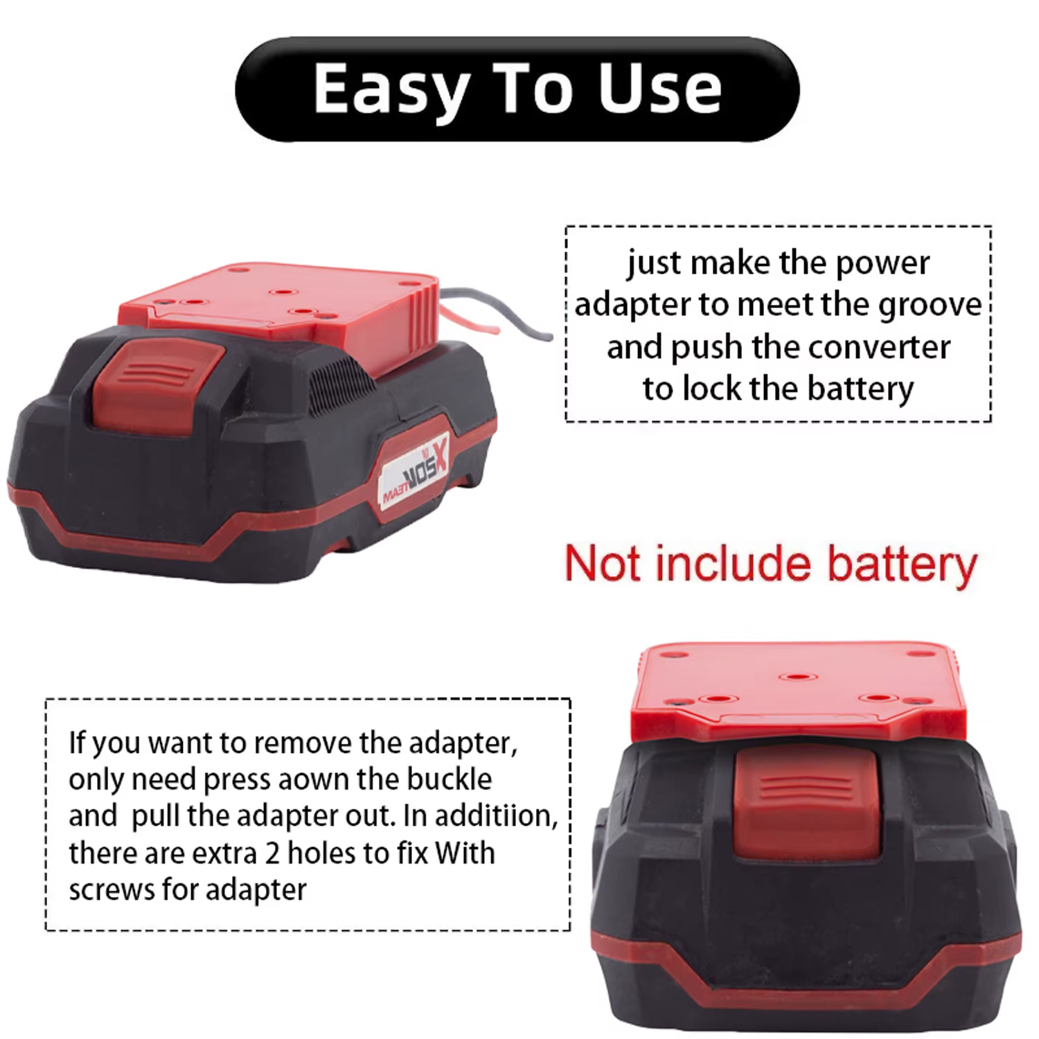 Accessoires pour outils électriques Batterie DIY Adaptateur pour Lidl Parkside X20V Team Lithium-ion