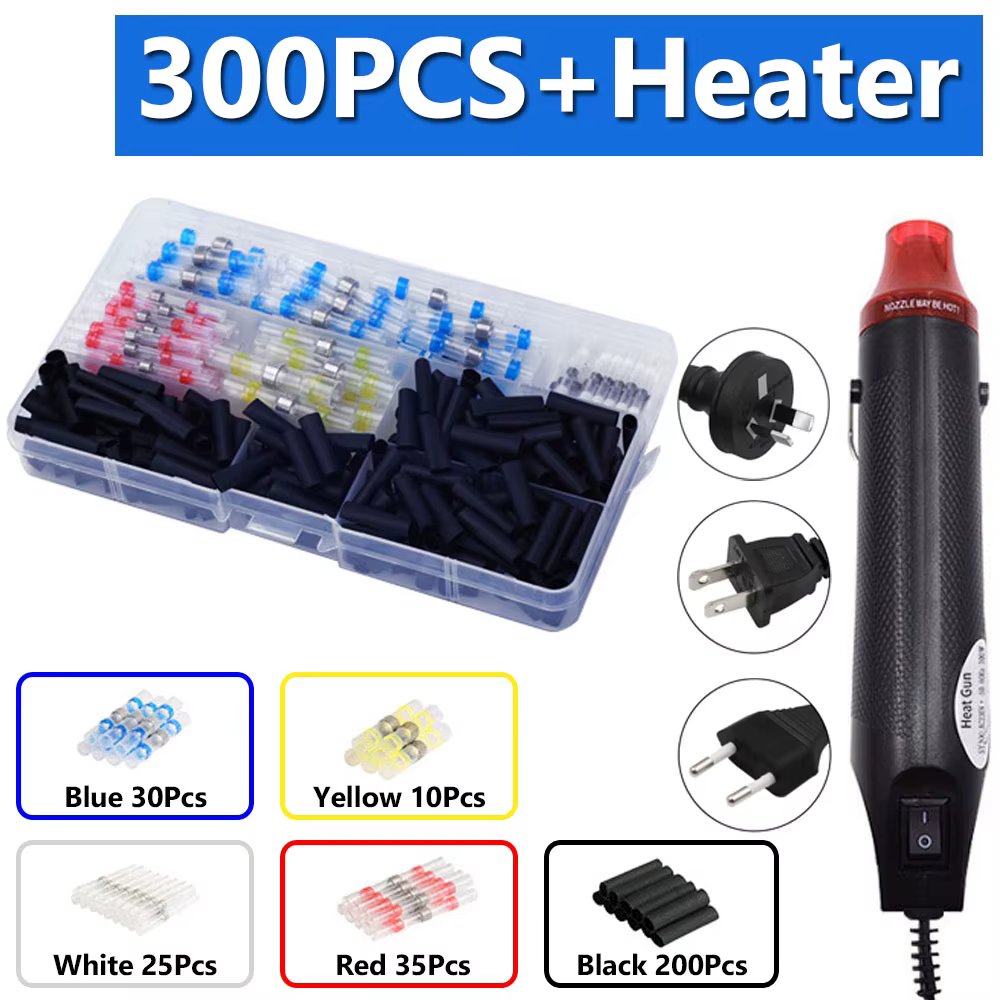 Mini pistolet thermique électrique portatif 300W, avec 300 boutons thermorétractables, pour bricolag