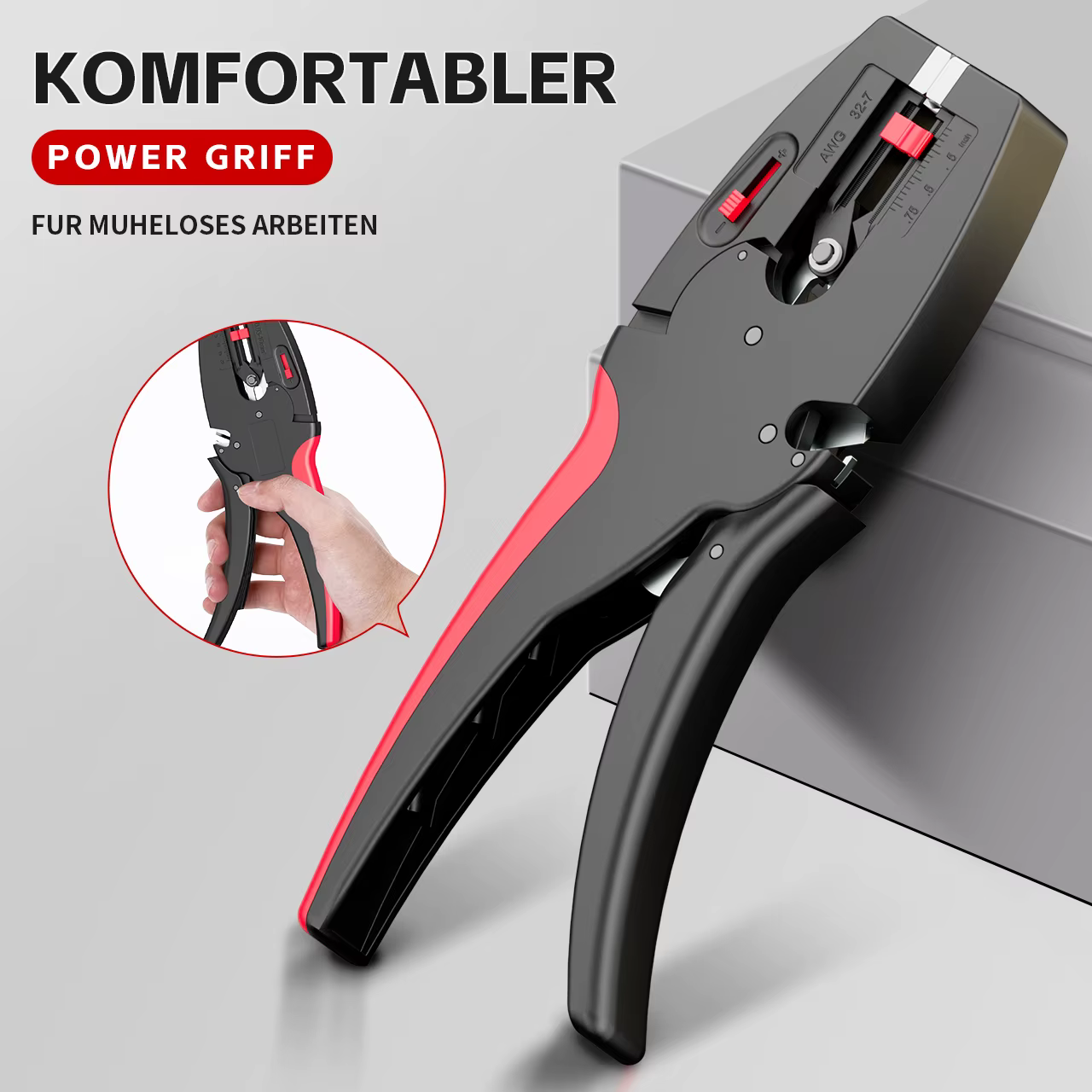 Pince à dénuder et coupe-fil automatique 2 en 1, outils robustes 0.03-10mm2/32-7AWG, Mini réparation