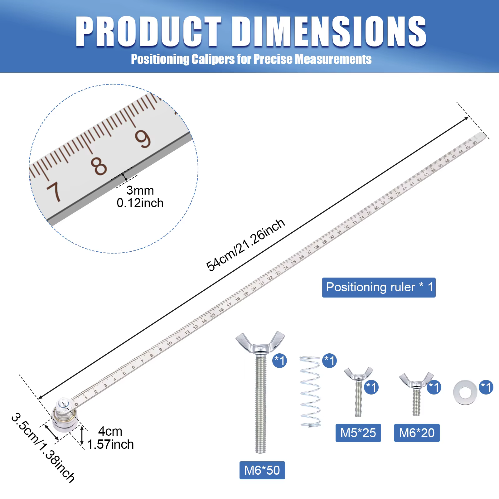 Rail de guidage pour scie circulaire 0-50 cm en acier inoxydable, réglable pour coupes droites, dura