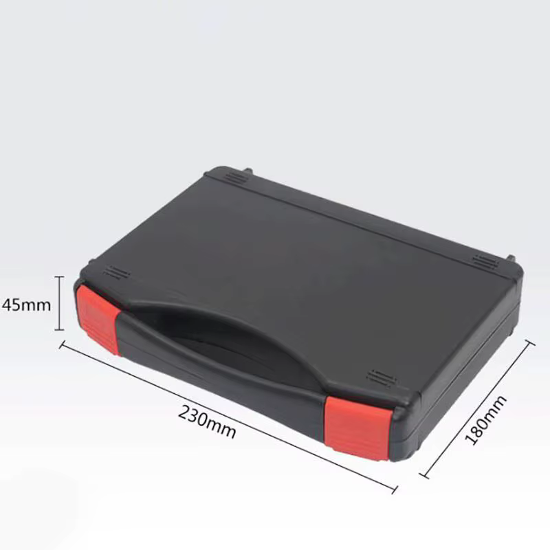Mallette rigide en plastique noir 230x180x45mm, mallette à outils portable, pour protéger les outils