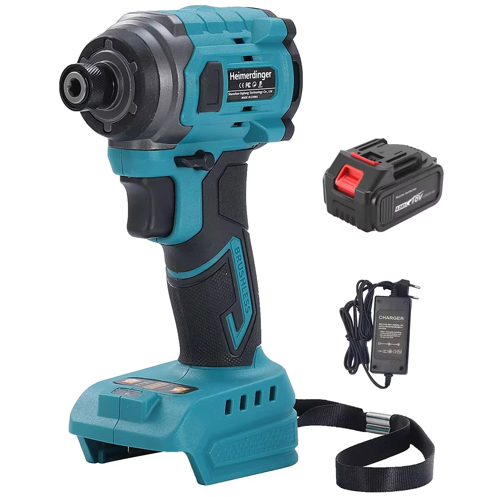 Perceuse visseuse à percussion électrique sans fil, 18V, 1/4 ", batterie aste, sans balais, tournevi
