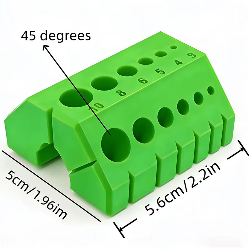 Portable 45 °   /90 °   Guide de perçage d'angle de précision avec échelle numérique pour perceuse é