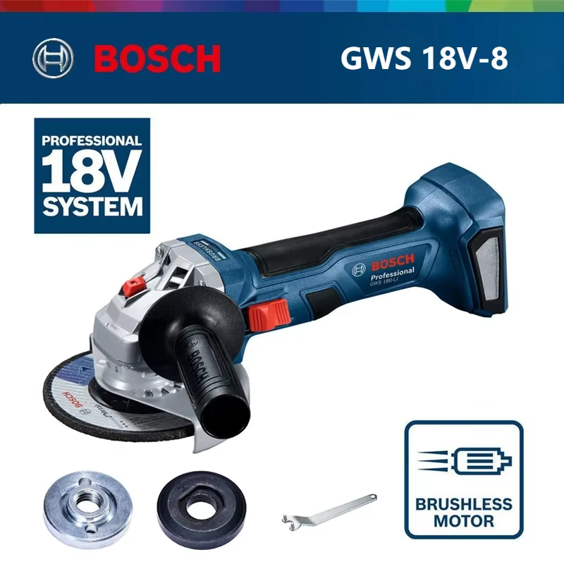 ‌ Meuleuse d'angle sans fil Bosch GWS 18V-8 18V Li-ion sans balais, outil électrique pour meulage, d