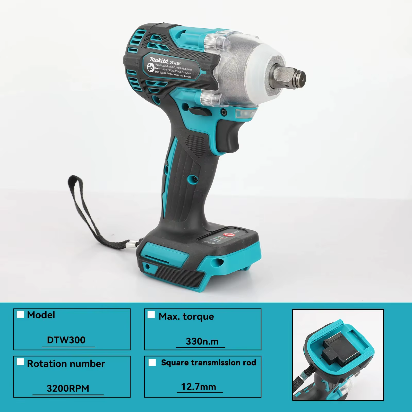 Makita DTW300 18V ensemble d'outils puissance sans brosse grande clé sans fil 330Nm couple canon à v
