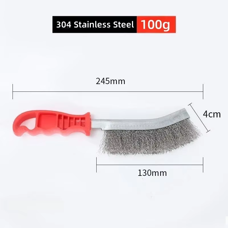 Brosse métallique en fil d'acier plaqué laiton, nettoyeur de gril, brosse métallique en acier inoxyd