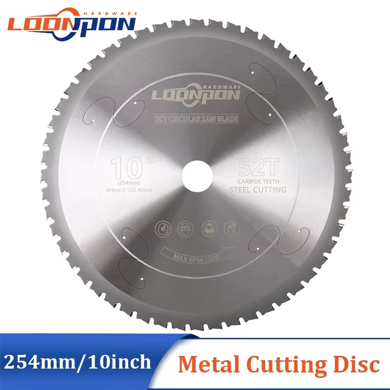 Lame de scie circulaire à découpe à froid pour métaux, 254 mm/10 pouces, 52 dents, pour aluminium, f