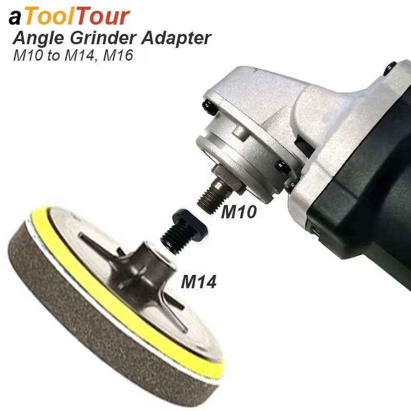 Adaptateur de meuleuse d'angle M10 M14 M16, fixation filetée, broche de broche, Conversion d'arbre f