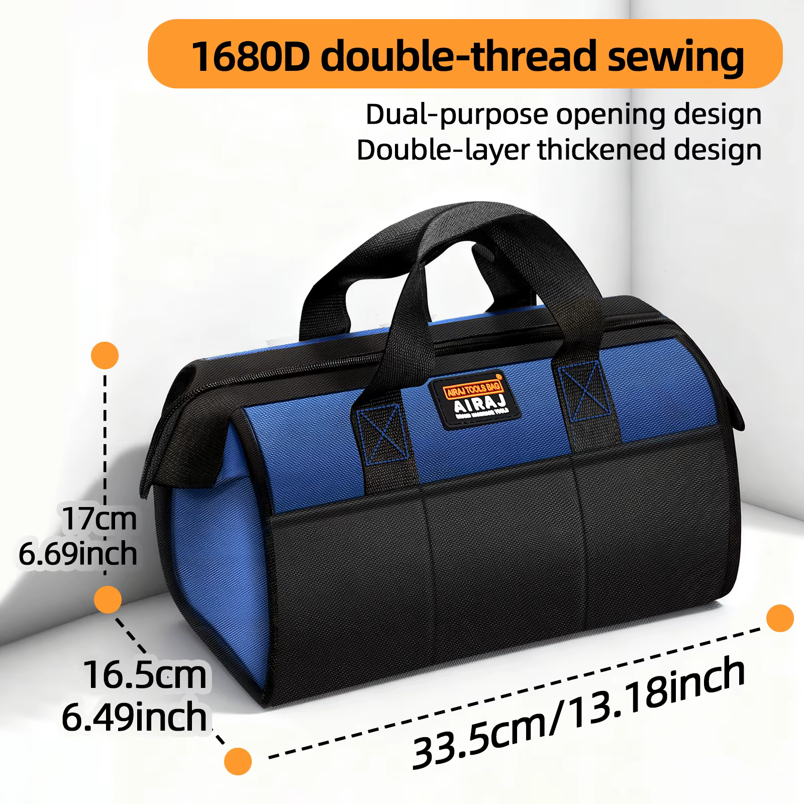 AIRAJ sac à outils pochette à outils de construction robuste Portable, sac à ongles charpentier, sac