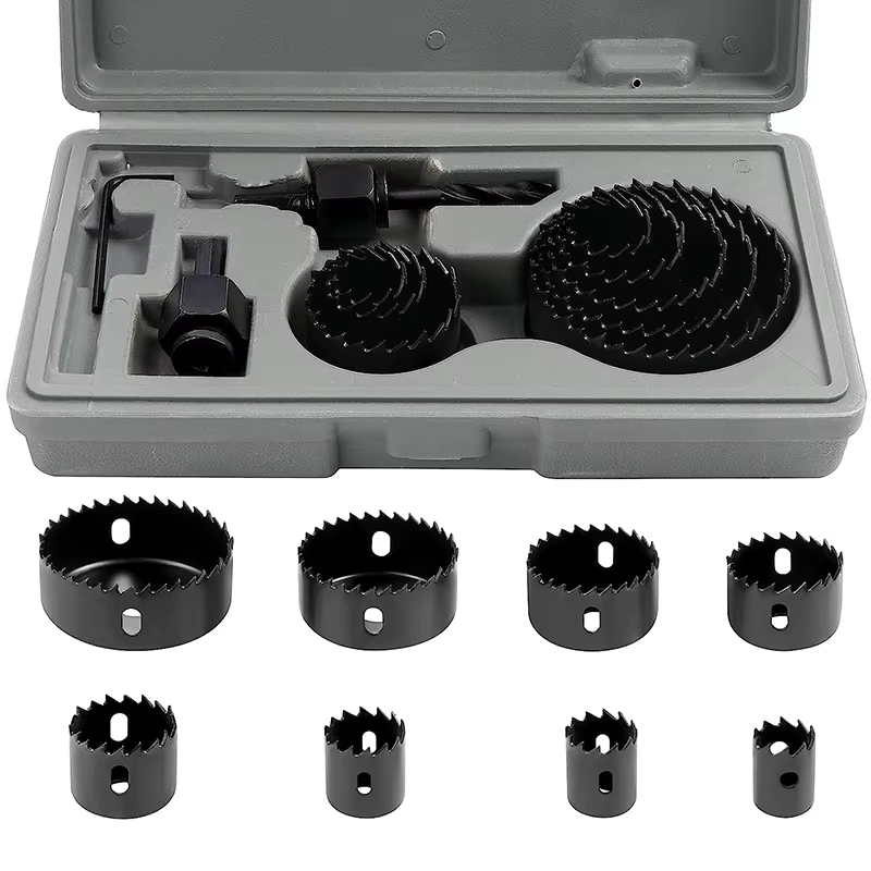 Kit de scies cloches 11 pièces/ensemble, outils de découpe 19-64 mm avec étui pour panneaux de bois 