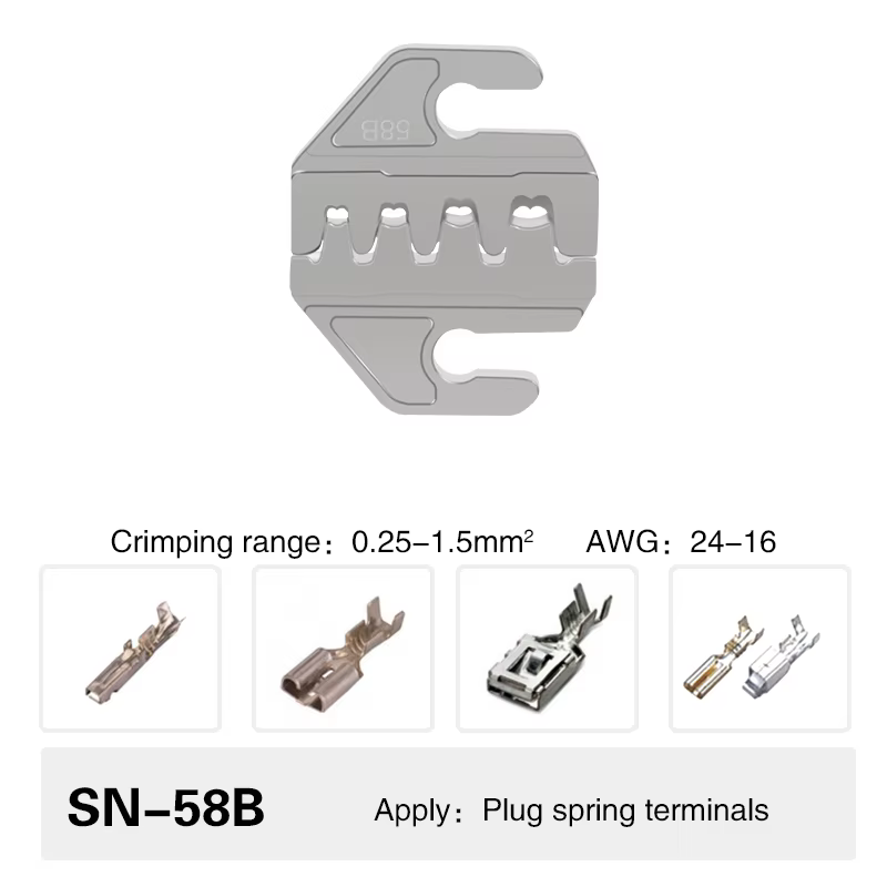 Jeu de pinces à sertir, mâchoires à fente de 4mm, SN-48BS/58B/02C/2546B/2549 /06/X6/06WF/03H, utilis