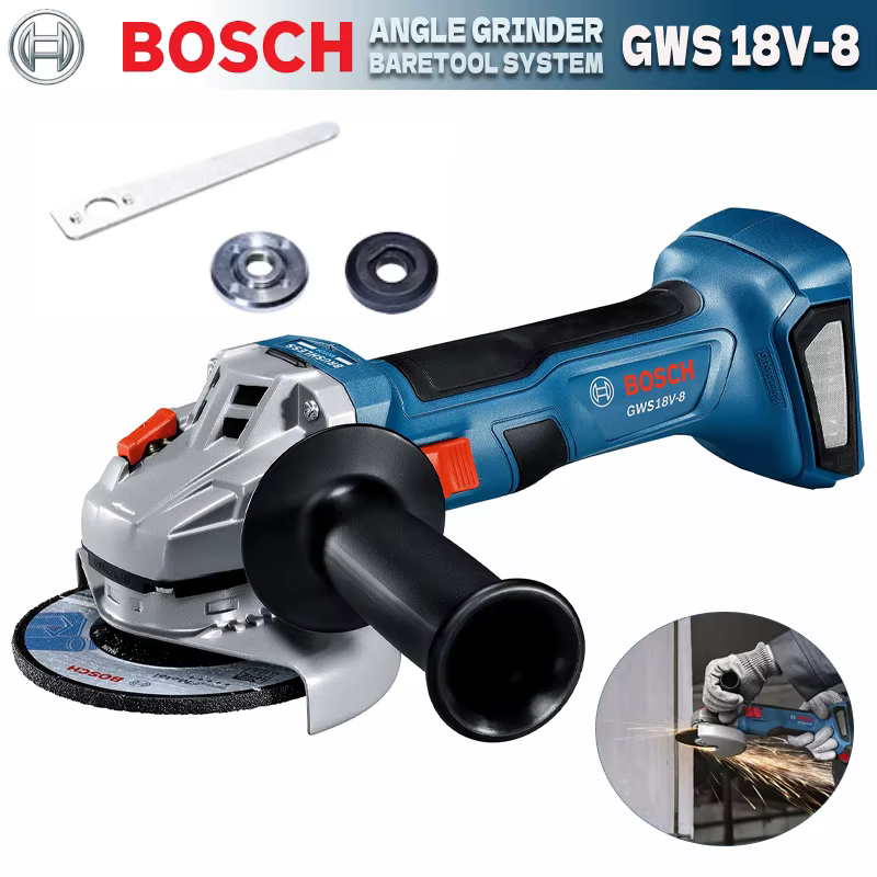 Meuleuse d'angle sans fil Bosch GWS 18V-8 18V, sans balais, professionnelle, légère, robuste, outils