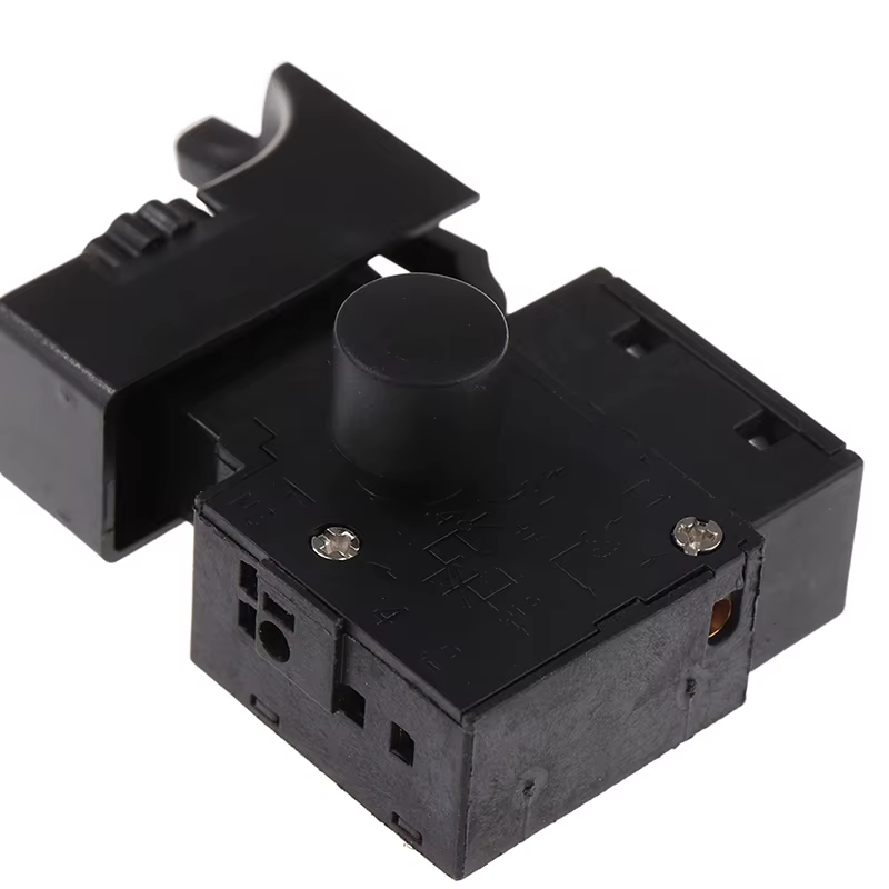 Perceuse électrique noire, contrôle de vitesse, bouton de déclenchement, interrupteur FA4-6/1BEK 6A 