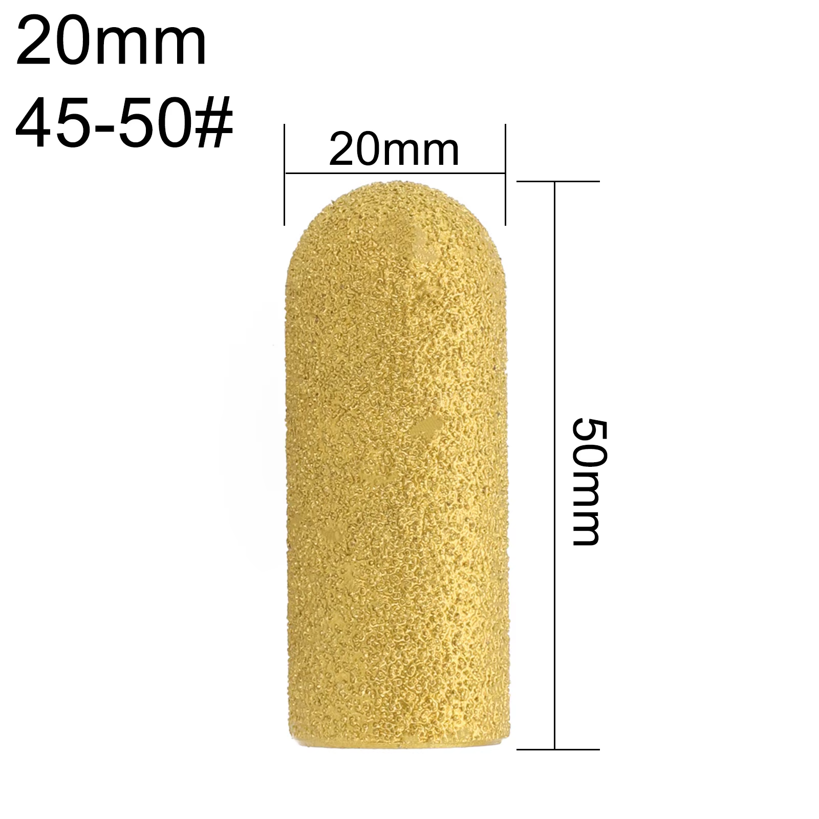 Meule à doigt brasée, fraise, tête de meulage adaptée à la meuleuse d'angle de Type 100, 1 pièce