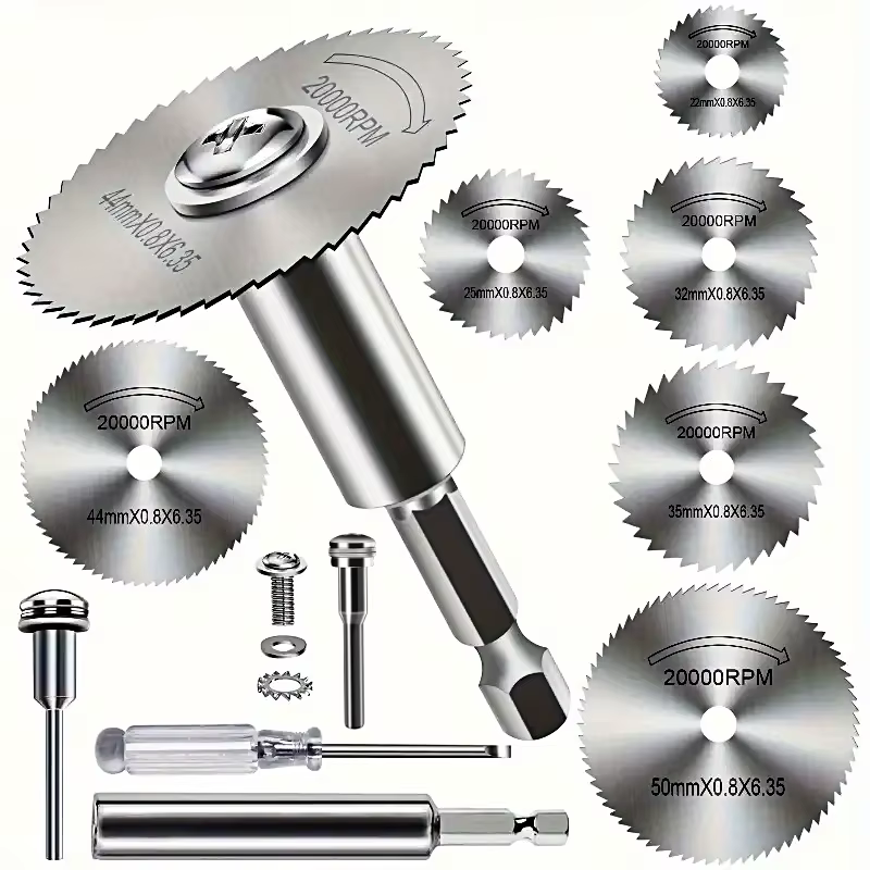 Lames de scie en acier rapide 10 pièces, tige hexagonale universelle de 1/4 "pour meuleuses, disques