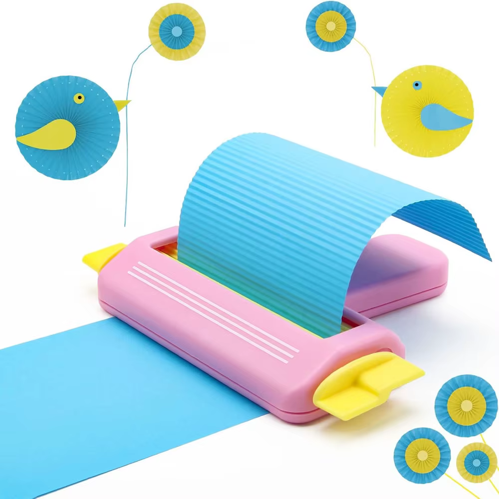 Outil de pliage de papier fait main, 6,7 x 5,2 x 0,98 pouces, petit outil artisanal à motif ondulé p