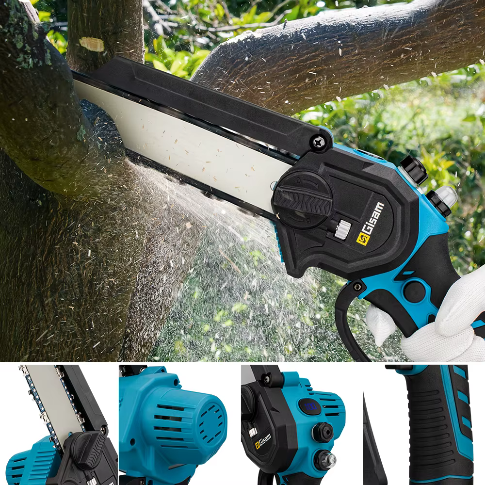 Gami 8 pouces scie électrique sans brosse scie à chaîne électrique à une main outil de jardinage pou