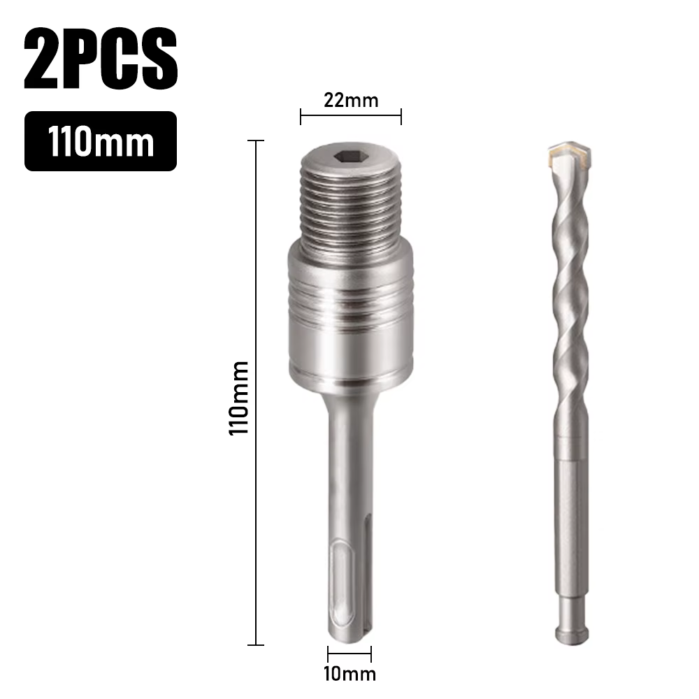 Tige d'extension à dégagement rapide pour scie cloche murale, barre d'extension de perceuse 110-500