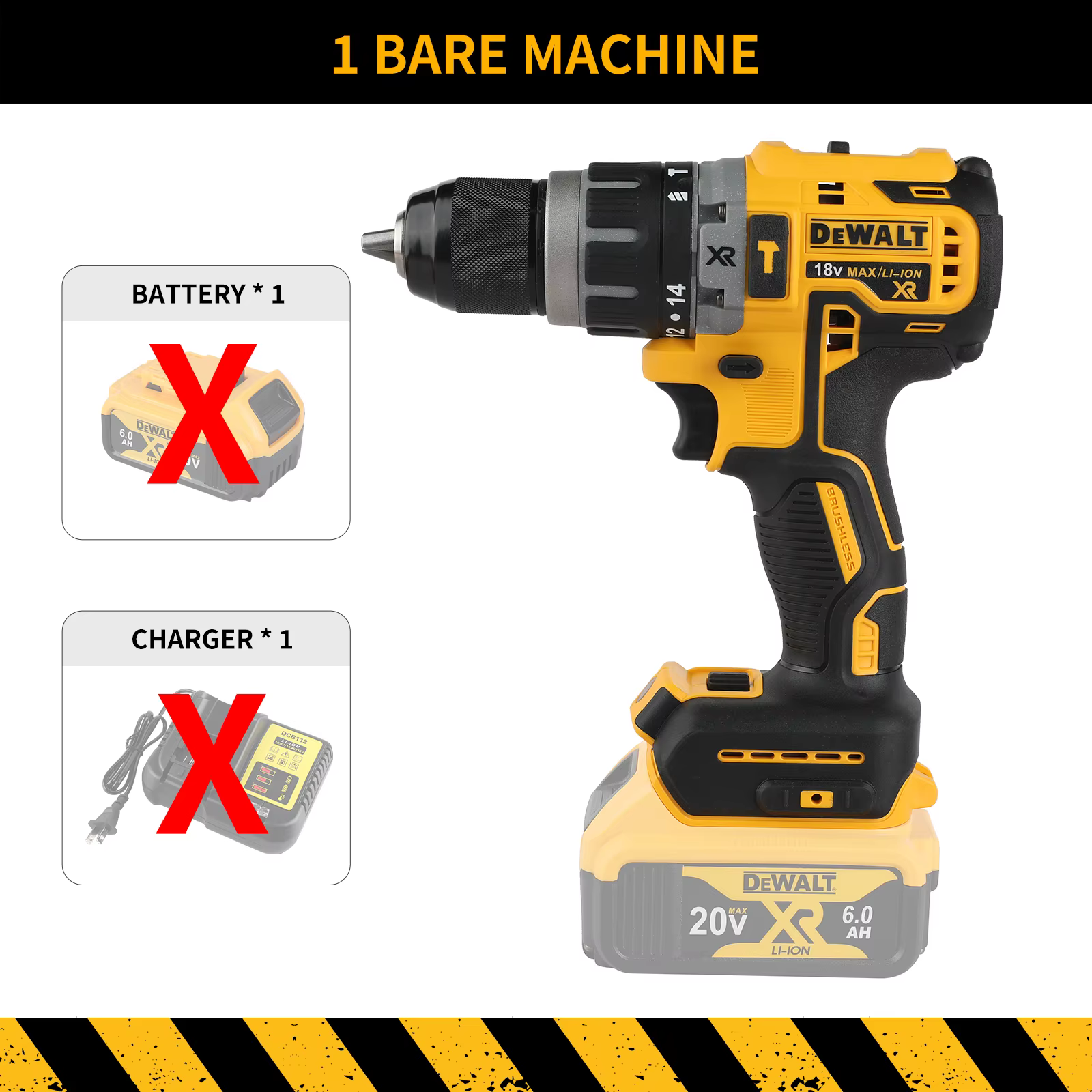 2025 Dewalt 2000 tr/min perceuse électrique sans fil pilote sans brosse vitesse réglable perceuse à 