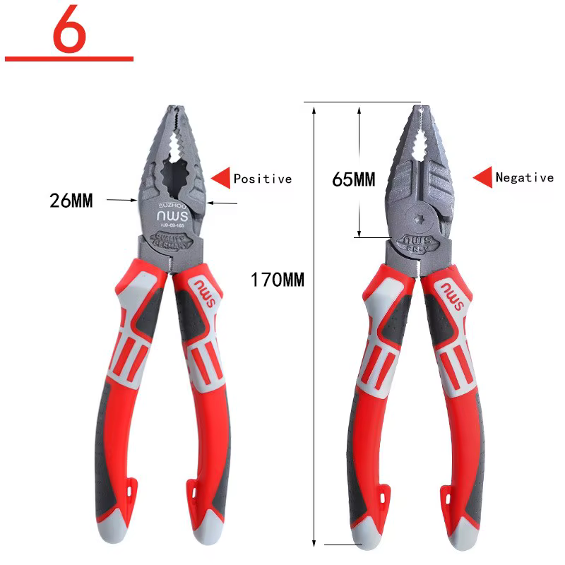 Pince coupante multifonctionnelle 6''/7''/8'' de style allemand, outil d'électricien avec tête de se