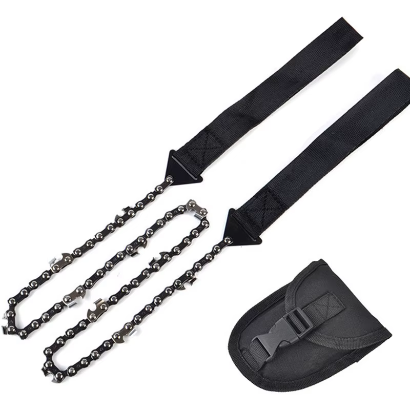 Scie à corde à chaîne de poche de 24 pouces, scie à main Portable avec lames à dents tranchantes pou