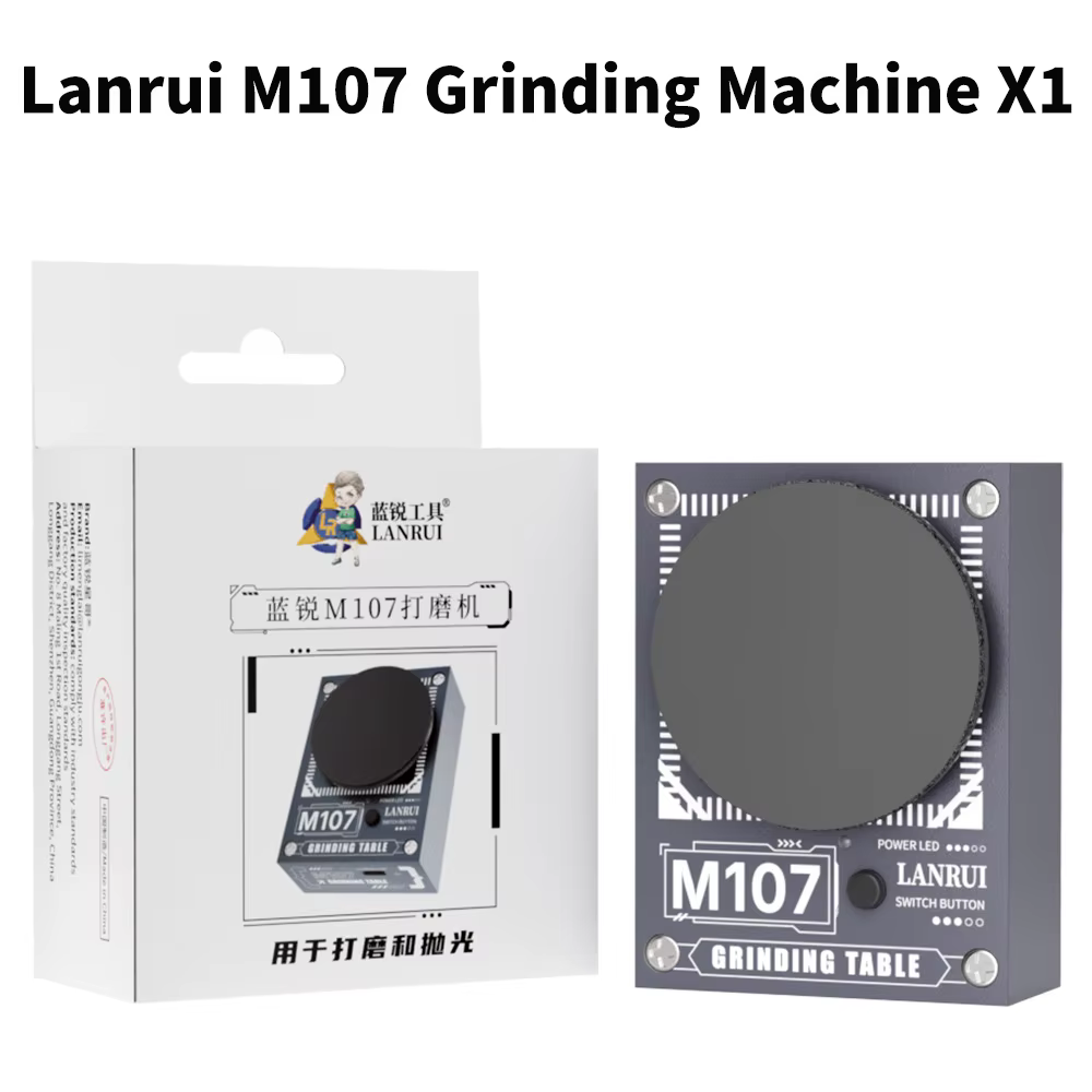LANRUI M107 Meuleuse multifonction à 6 vitesses avec 4 disques abrasifs interchangeables pour le pol