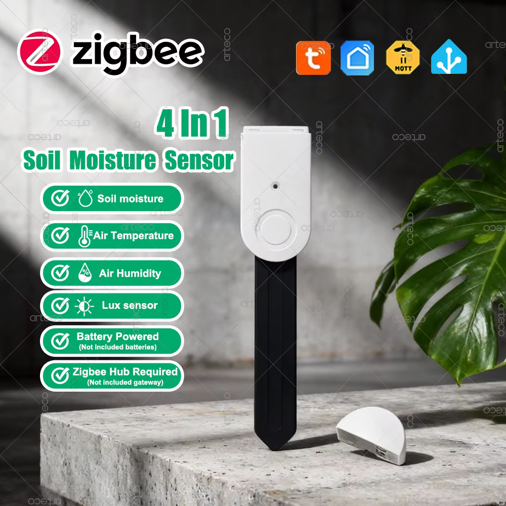 Zigbee – testeur de sol intelligent, compteur d'humidité et de température d'éclairage, capteur d'hu